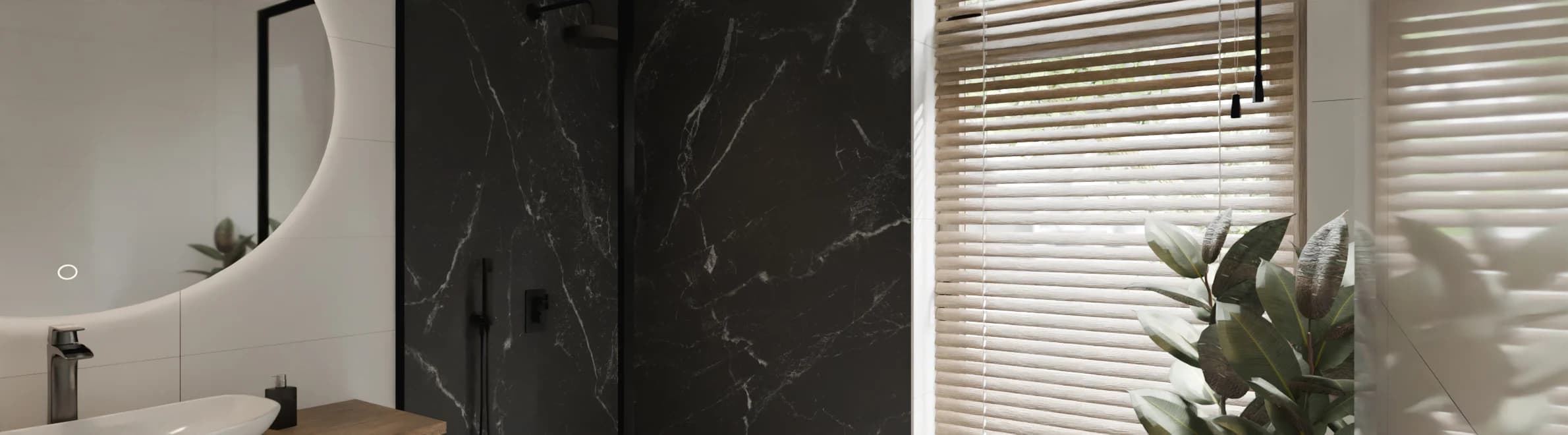 4x inspiring ideas for a bathroom without tiles - Get inspired!