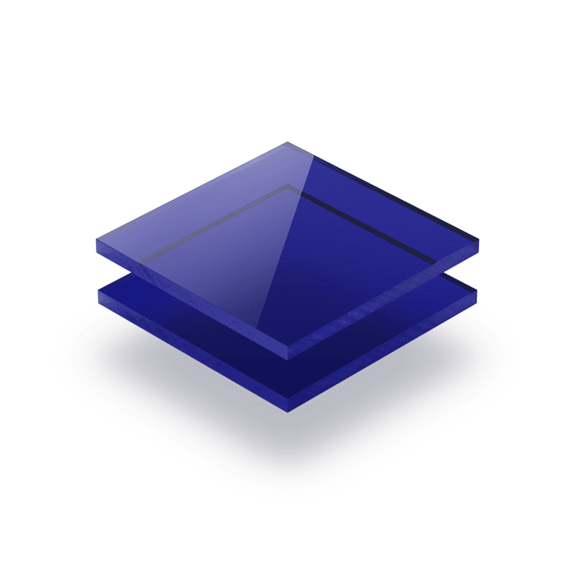Tinted acrylic sheet blue