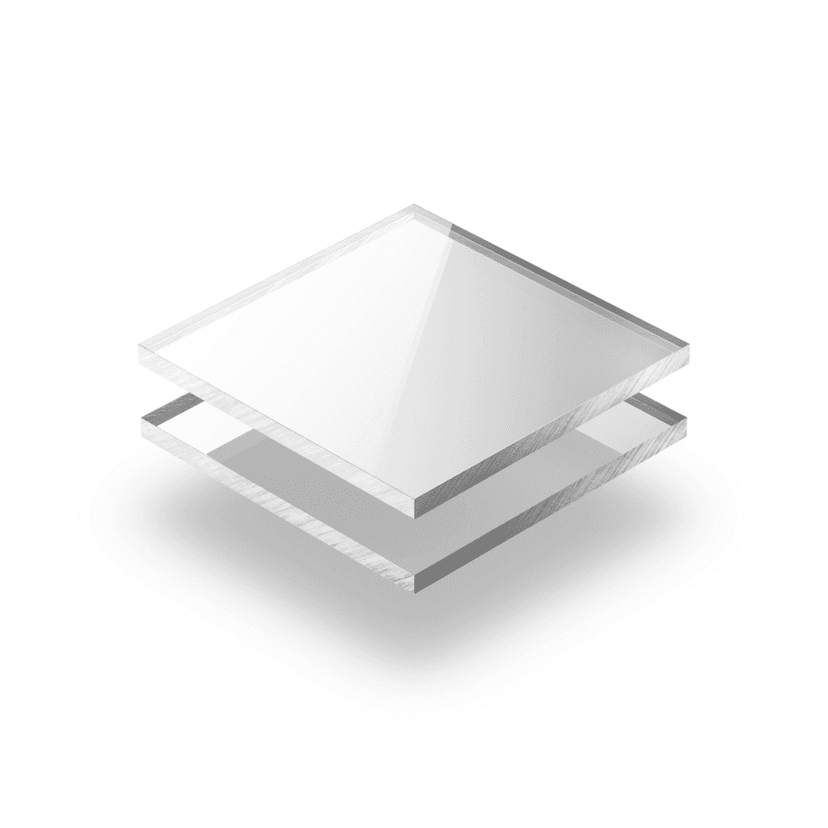 Mirrored acrylic sheet silver