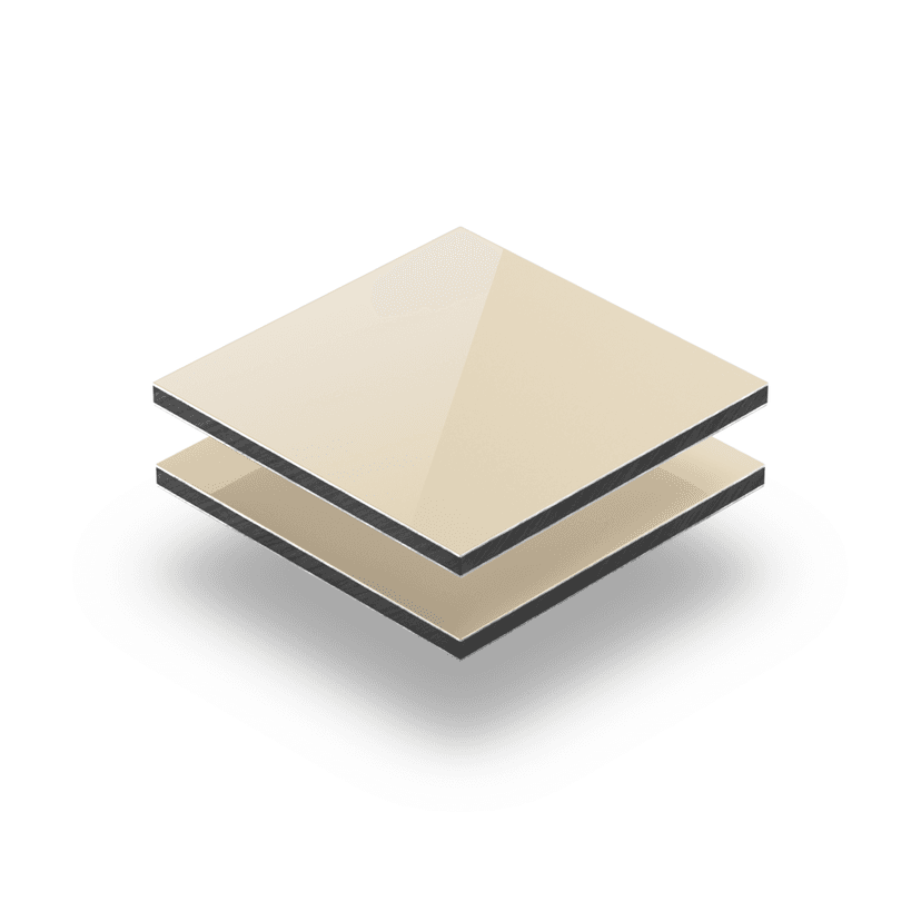 Ivory aluminium composite panel 3 mm RAL 1015