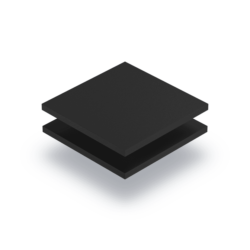 Black PVC foam sheet RAL 9004