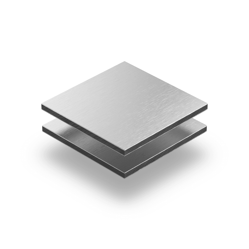 Brushed aluminium composite panel