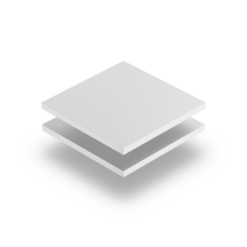 White PVC foam sheet 10 mm RAL 9003