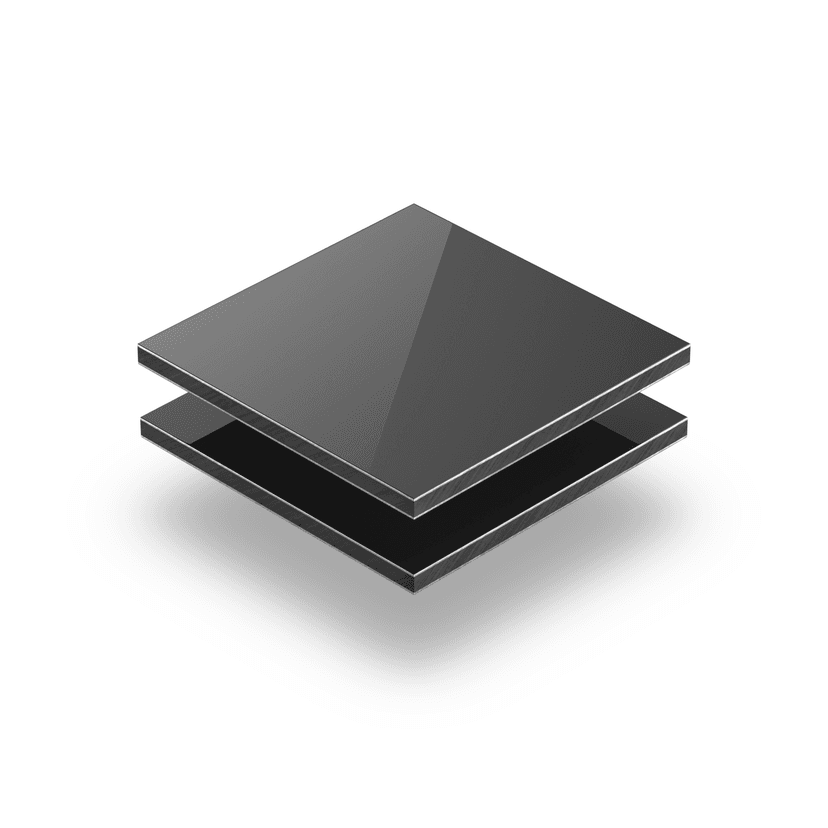 Grey aluminium composite panel RAL 7016