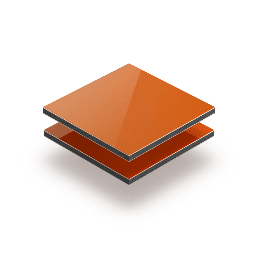 Orange aluminium composite panel RAL 2004