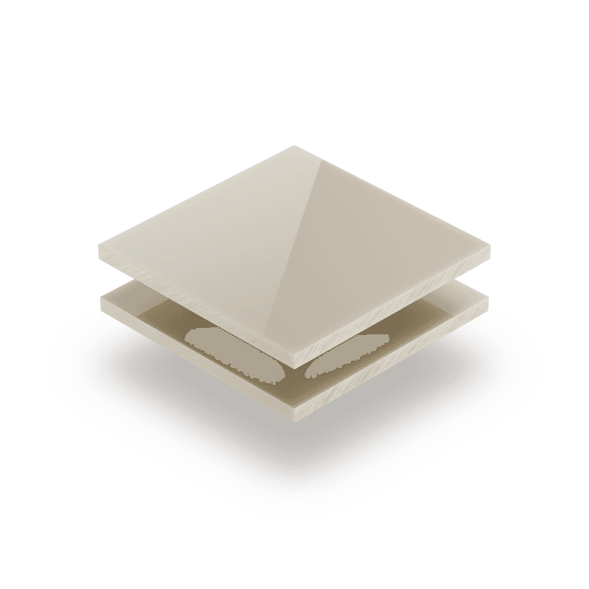 Satin acrylic sheet gloss cream