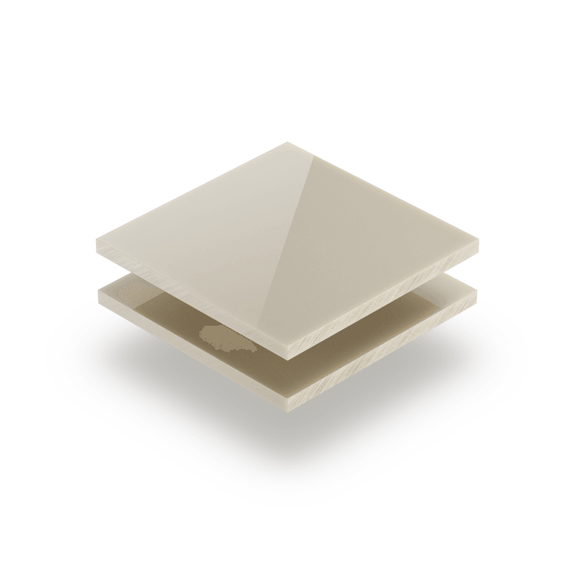 Satin acrylic sheet gloss cream
