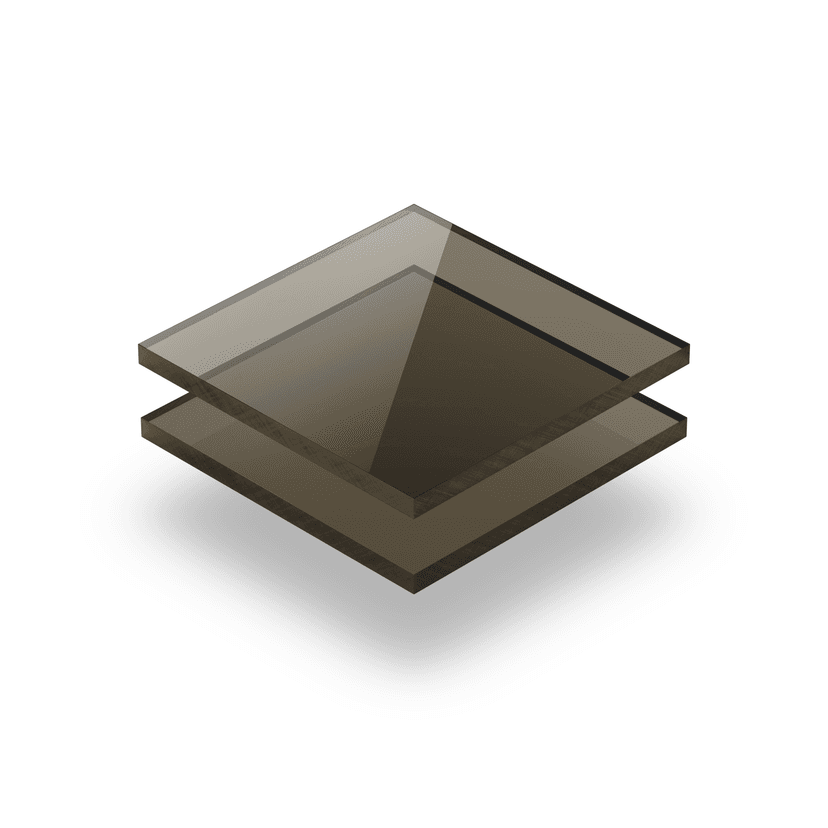 Tinted polycarbonate sheet brown