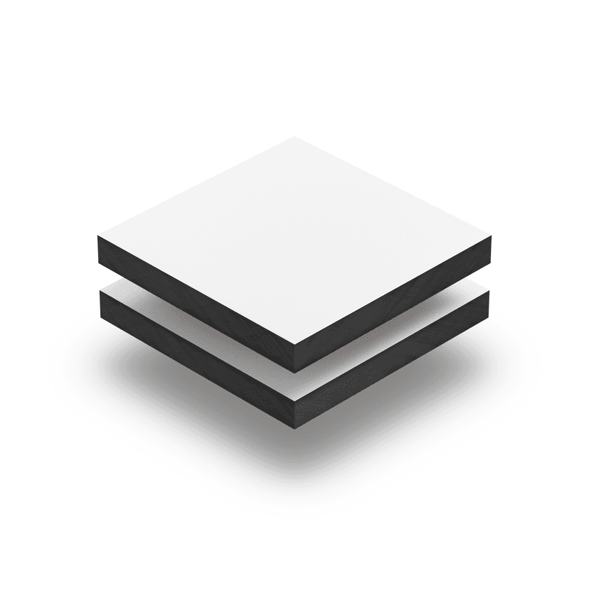 White HPL sheet RAL 9016