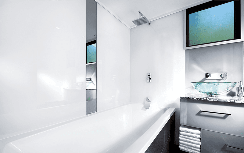 Acrylic bathroom cladding