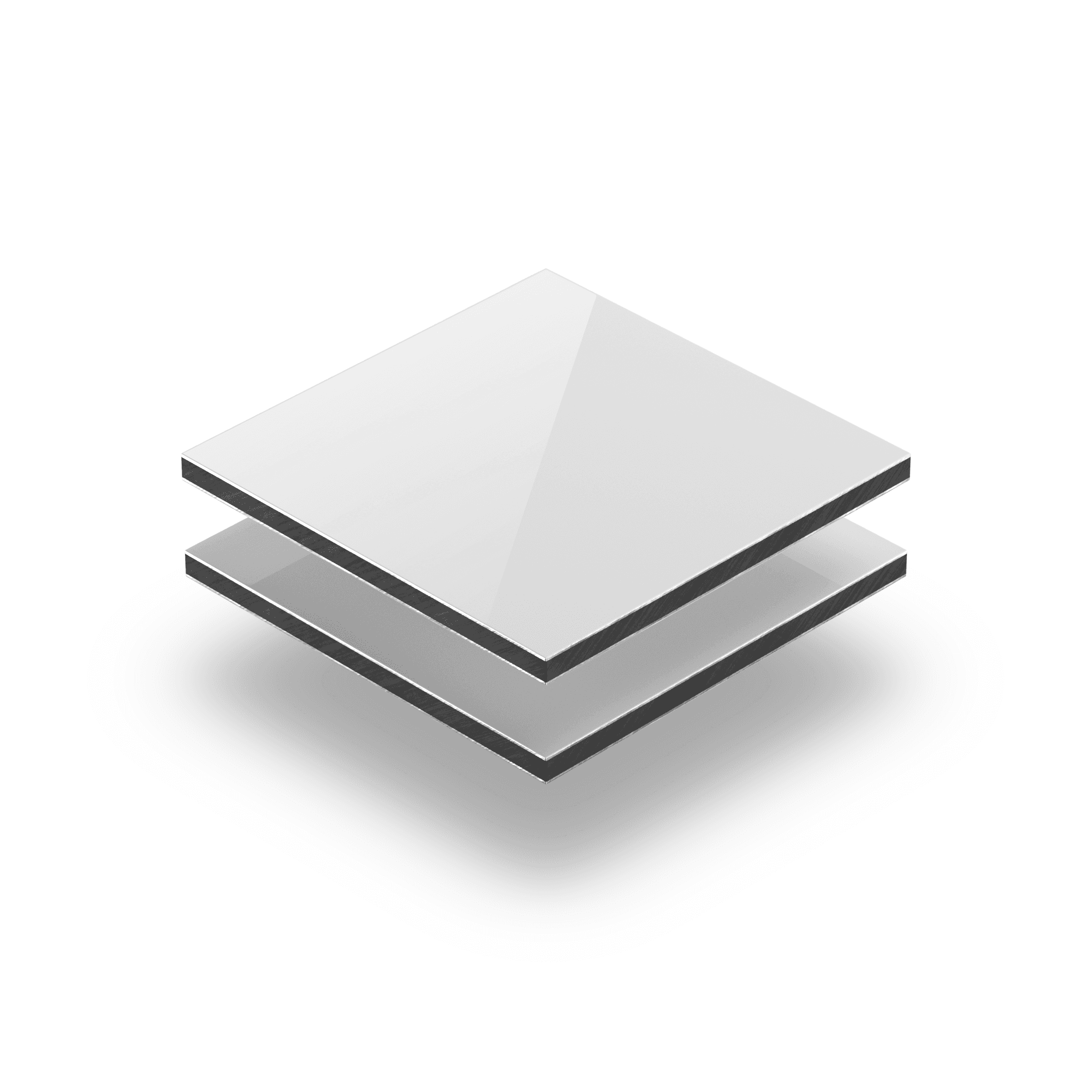 Aluminium composite panel gloss white RAL 9003