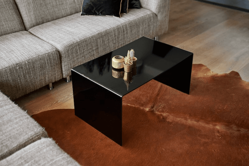 Black acrylic sidetable