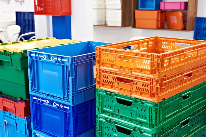 Crates made of HDPE