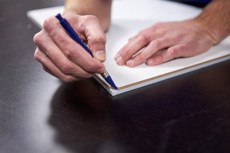 DIY light table mark corners