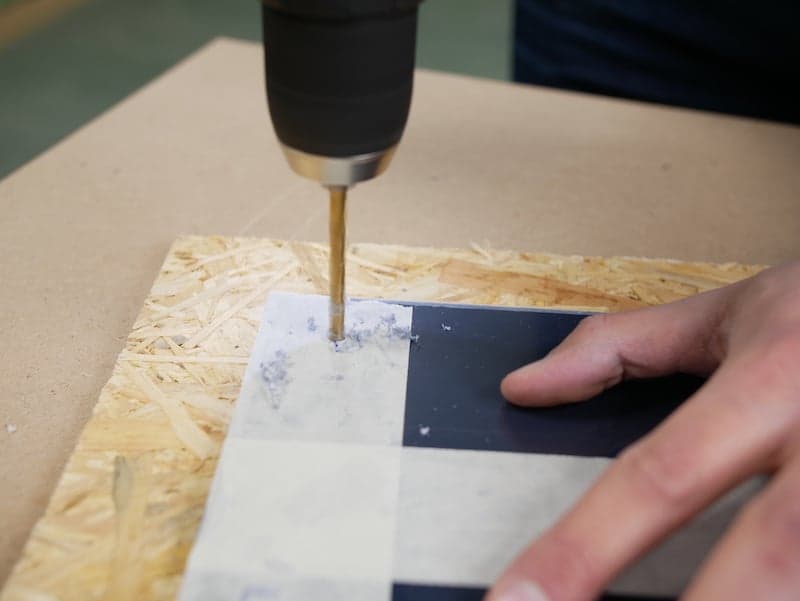 Drilling acrylic sheet