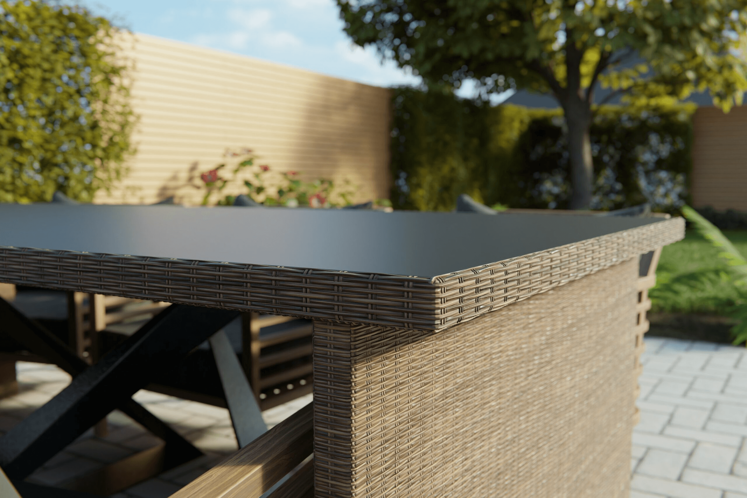 HPL table top rotan