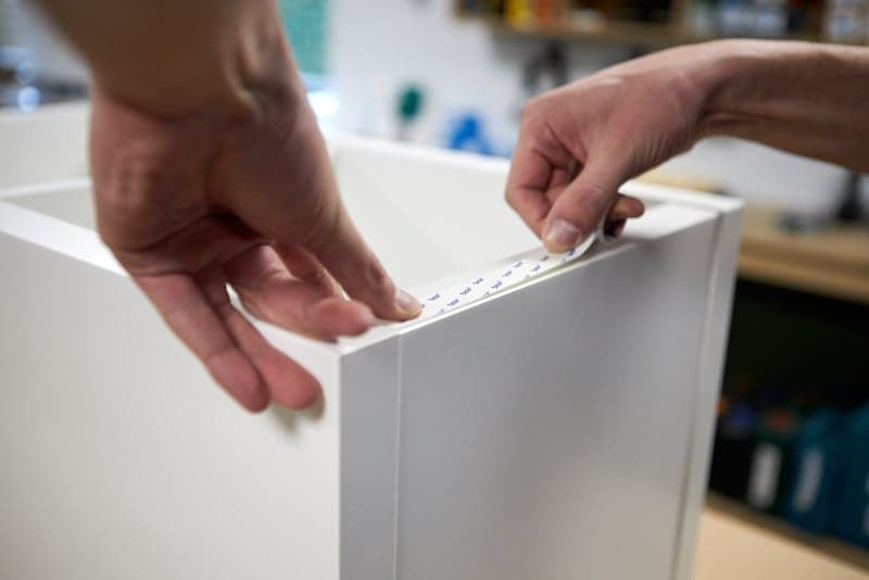 IKEA Kallax hack apply tape