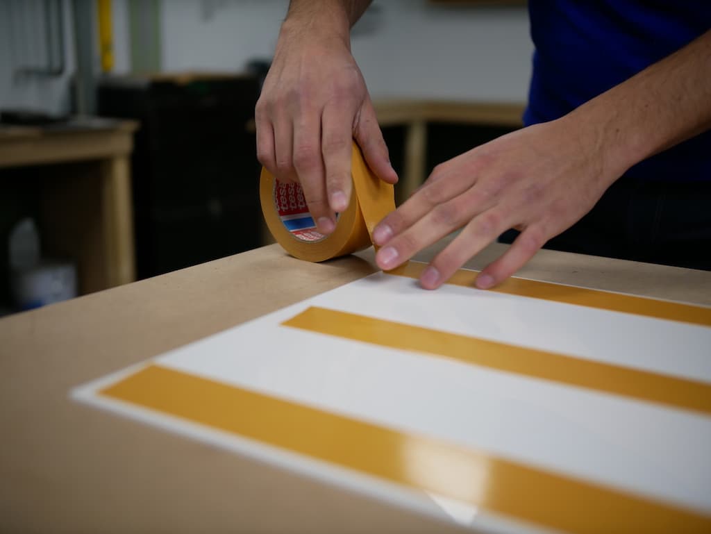 IKEA play kitchen hack apply double sided tape