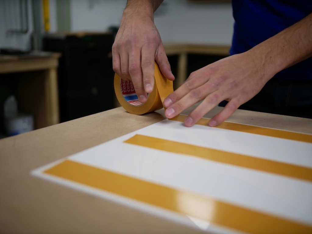 IKEA play kitchen hack apply double sided tape