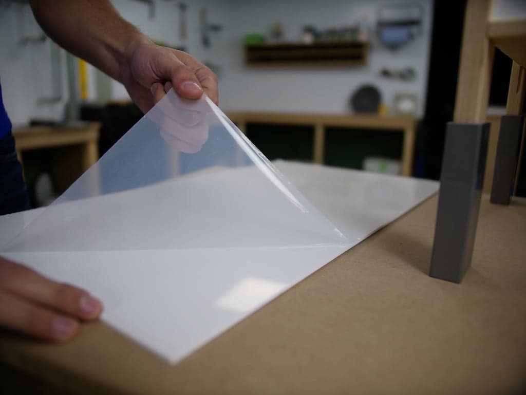 IKEA play kitchen hack remove protective film from acrylic sheet