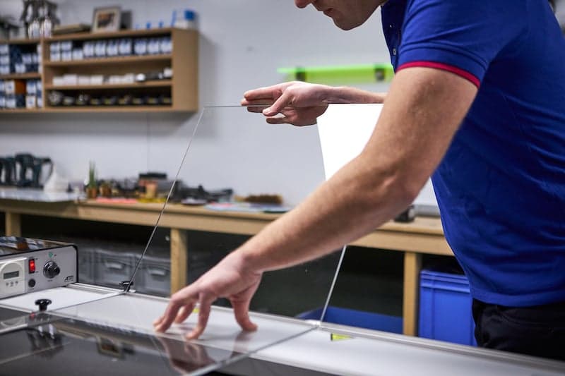 diy perspex coffee table with a bending machine