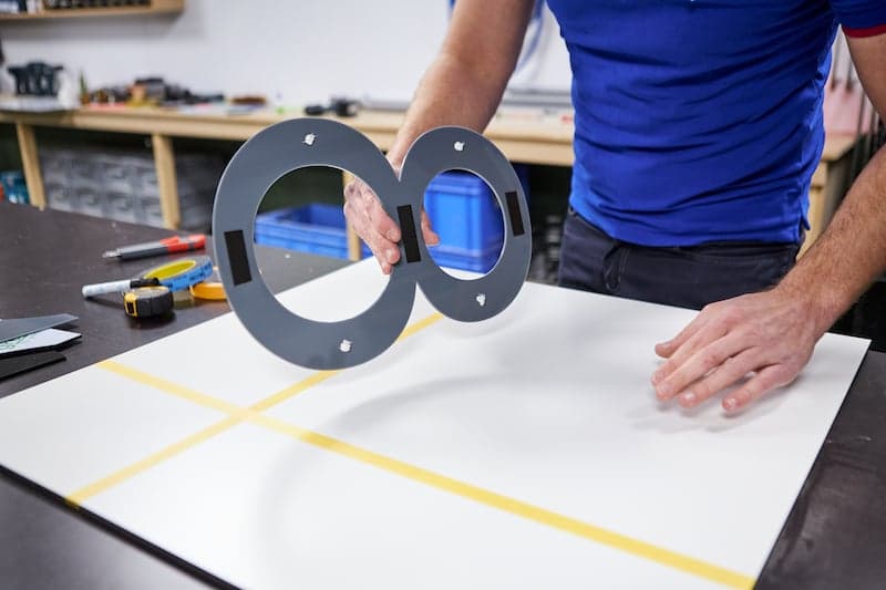 Making house numbers assemble with filler and double-sided tape