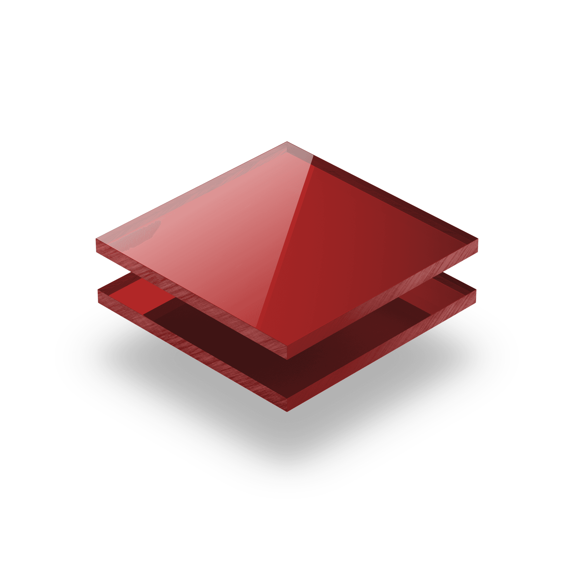 Mirrored acrylic sheet red 3 mm