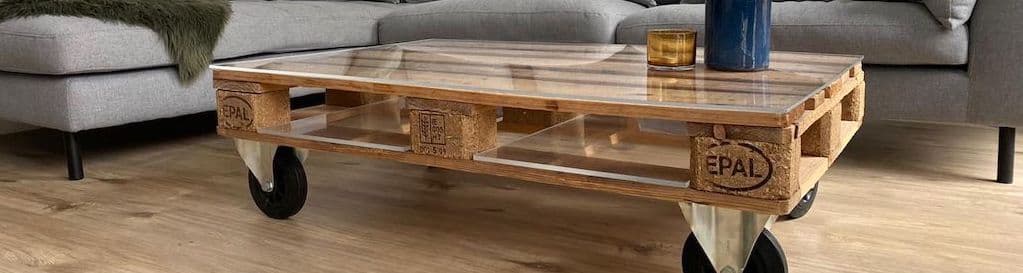 Pallet salontafel maken banner