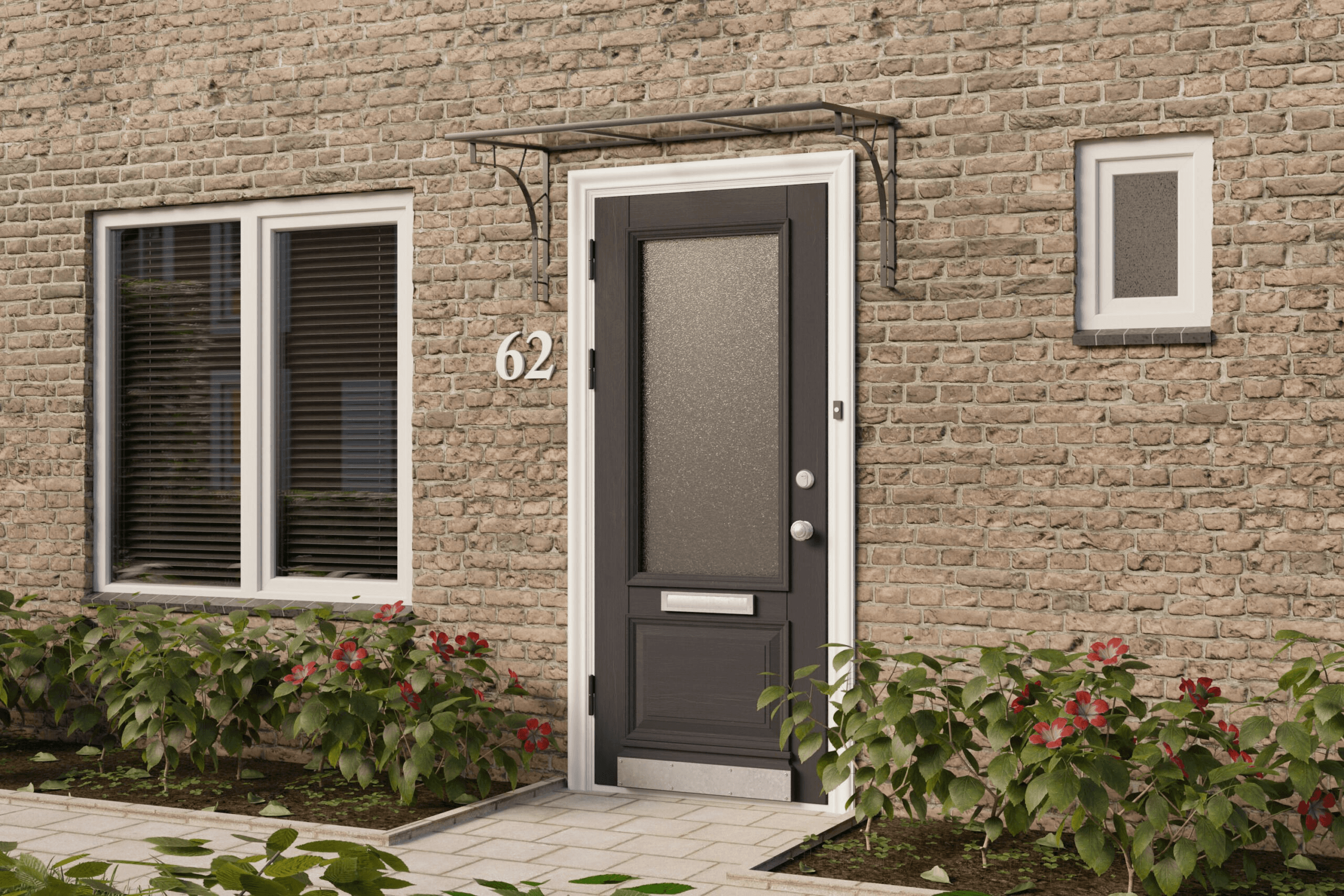 Plastic door canopy straight