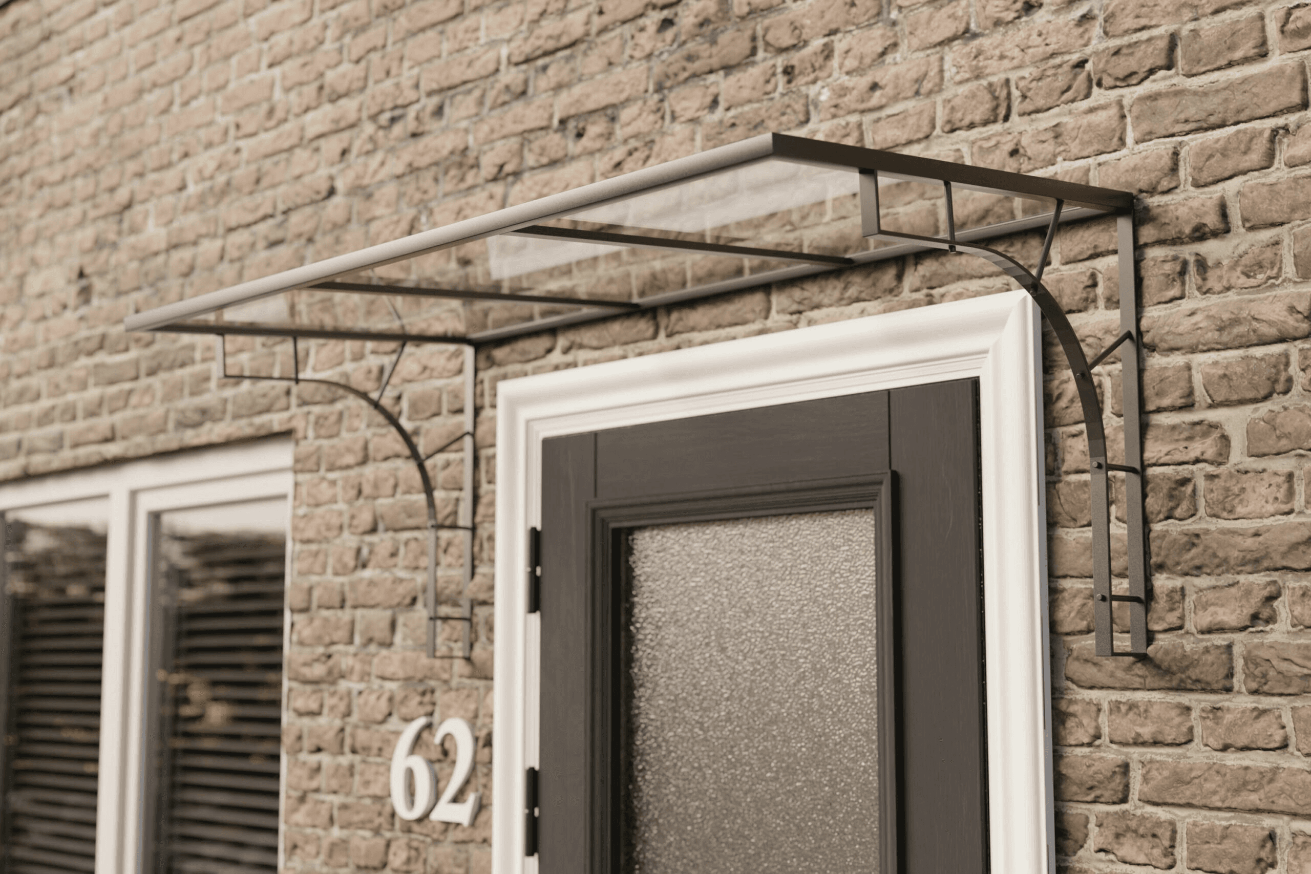 Plastic door canopy straight