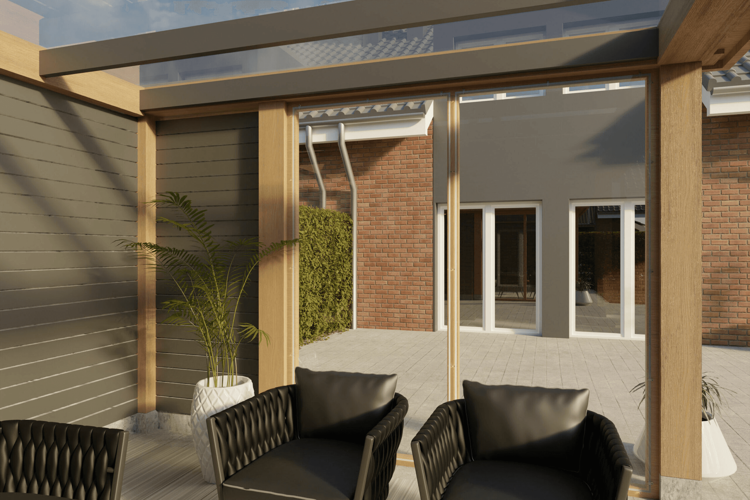 Plastic windbreak canopy