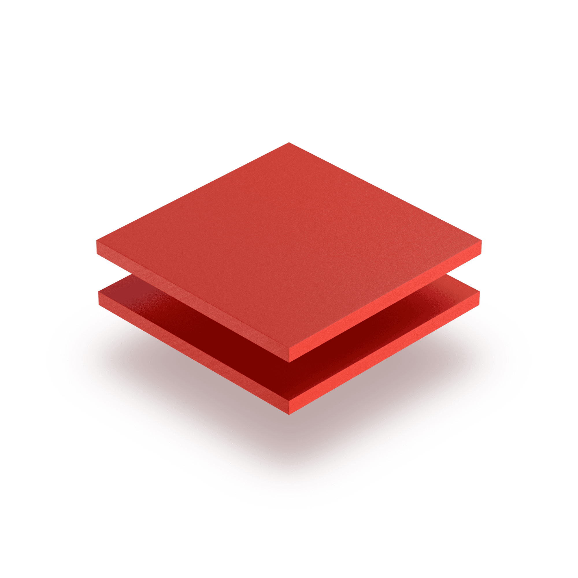 Red PVC foam sheet RAL 3020