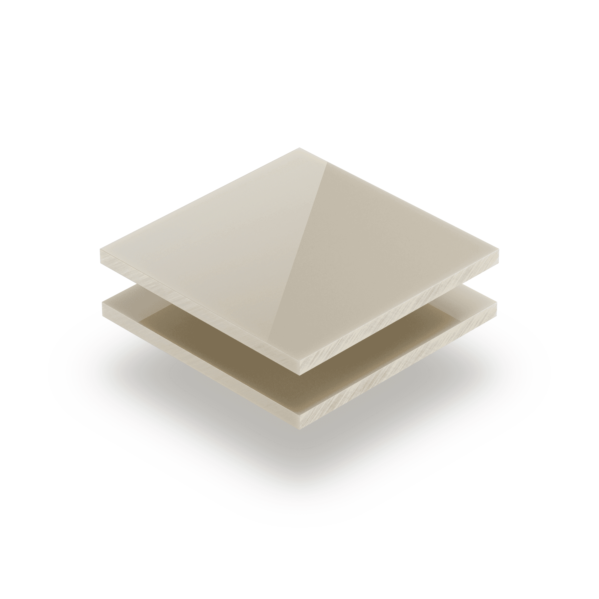 Satin acrylic sheet gloss cream