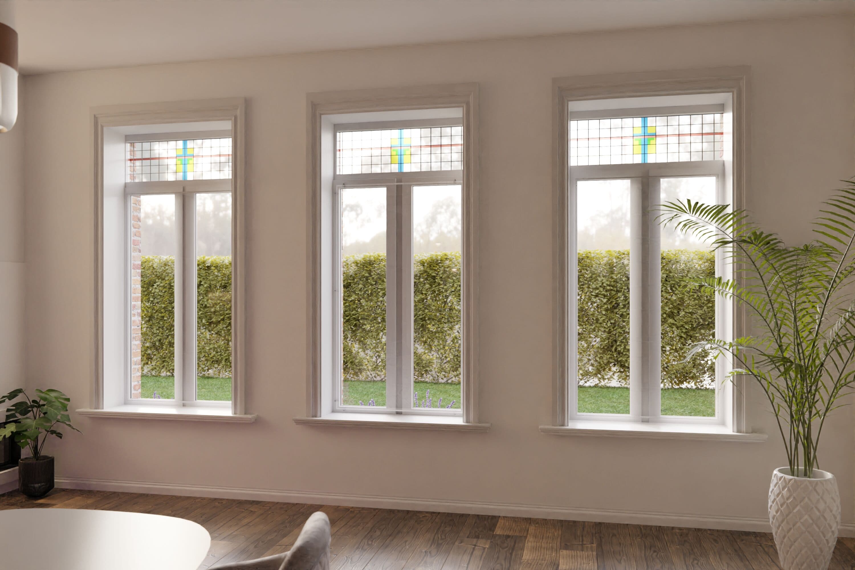 Secondary glazing with clips