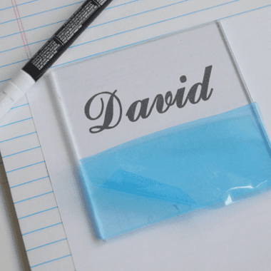 Table decoration writing