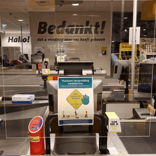 Transparent hanging screen