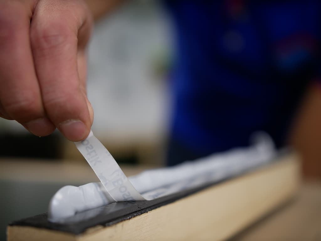 Trespa bonding - remove film double-sided tape
