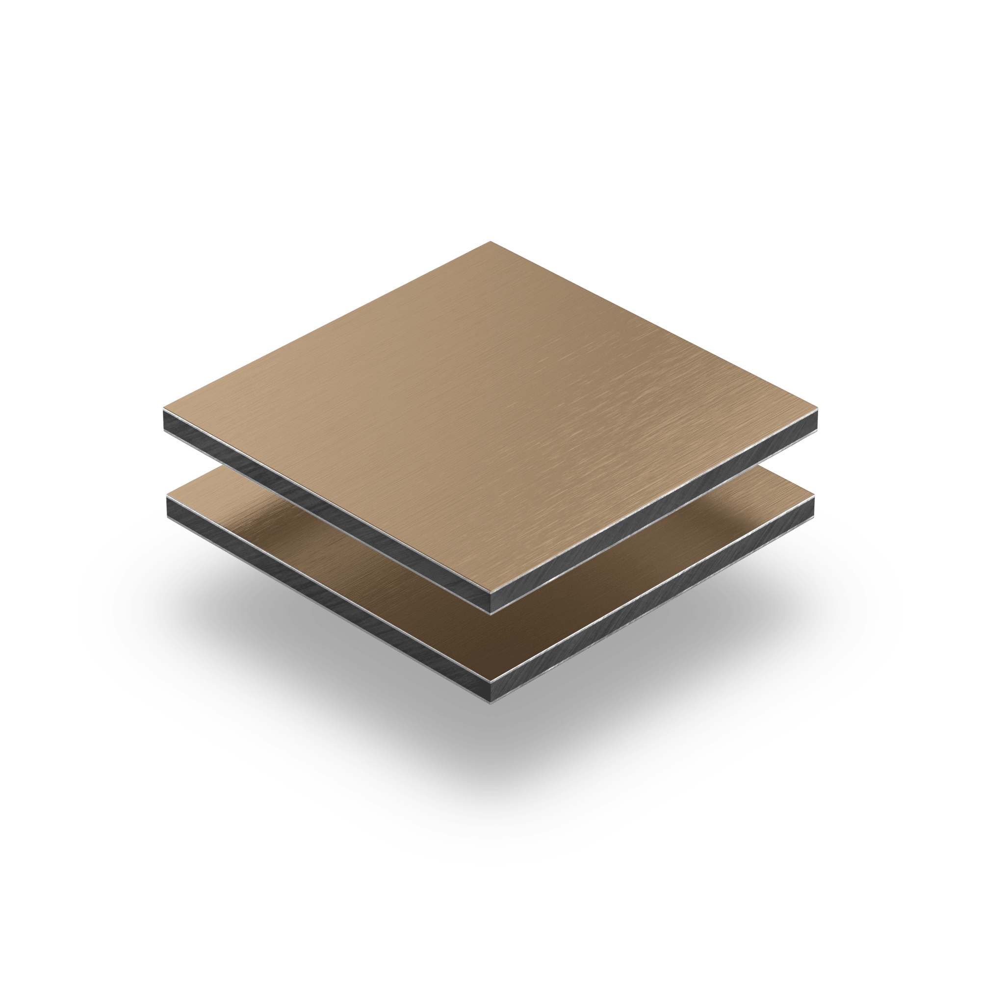 Brushed bronze composite panel