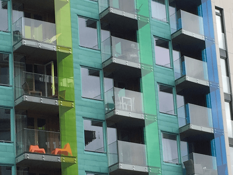 Acrylic balcony glazing