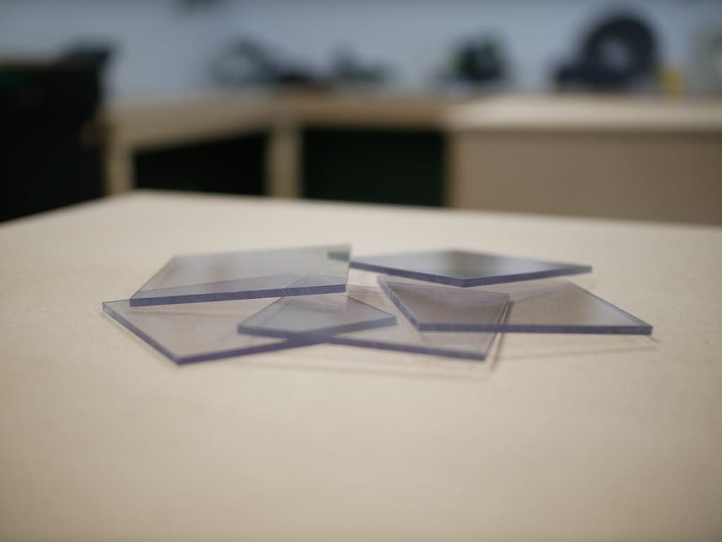 Clear acrylic sheets cut to size