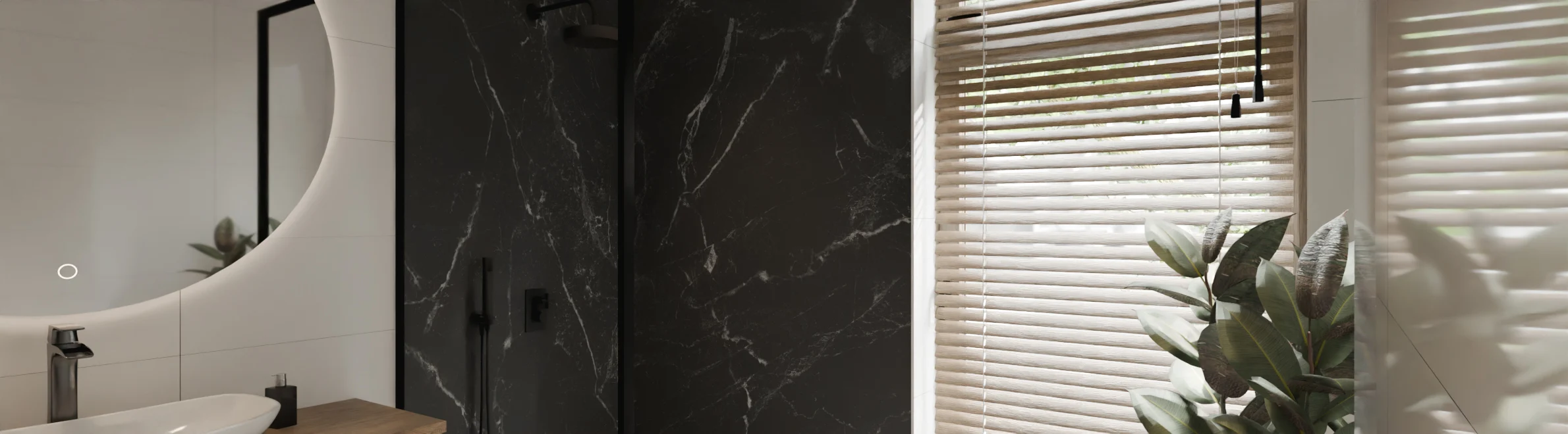 4x inspiring ideas for a bathroom without tiles - Get inspired!