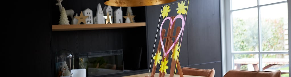 Perspex easel banner