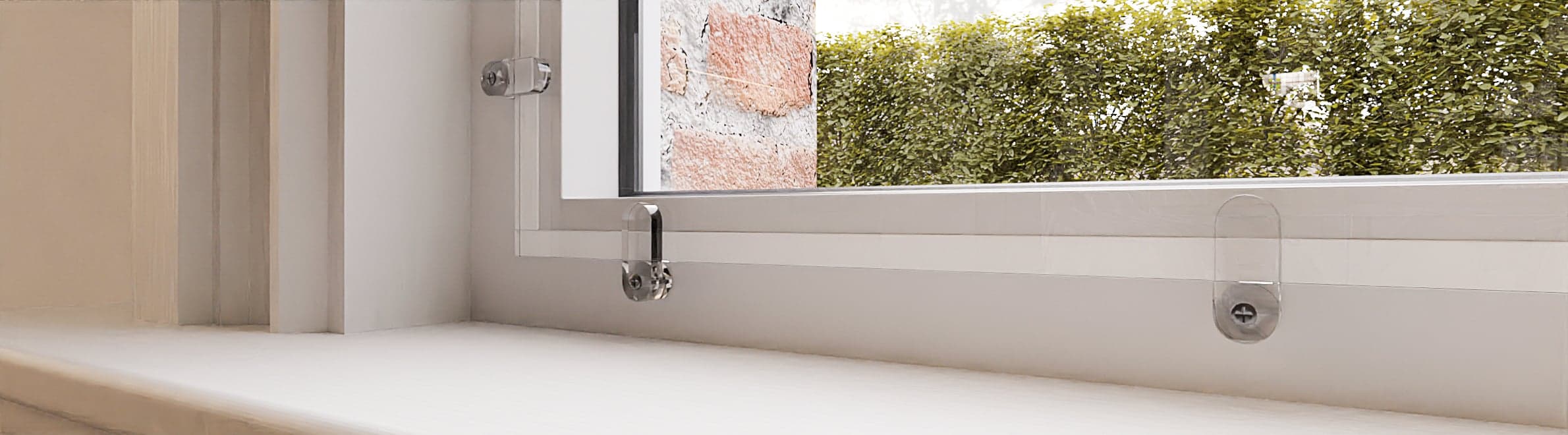 Secondary glazing with clips