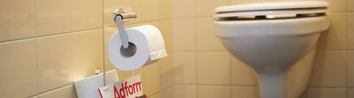 Toilet paper holder self-made banner