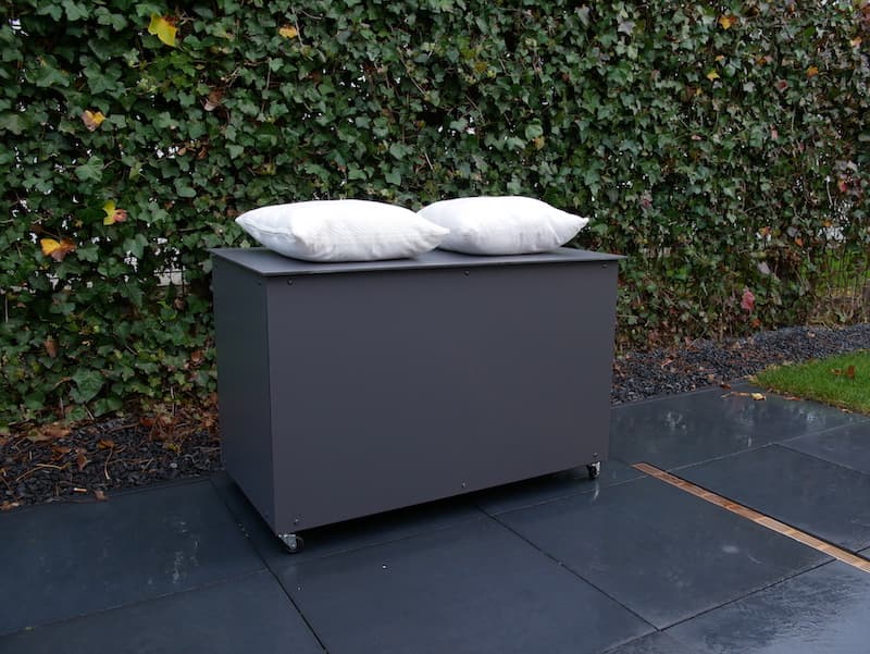 toy box and garden bench