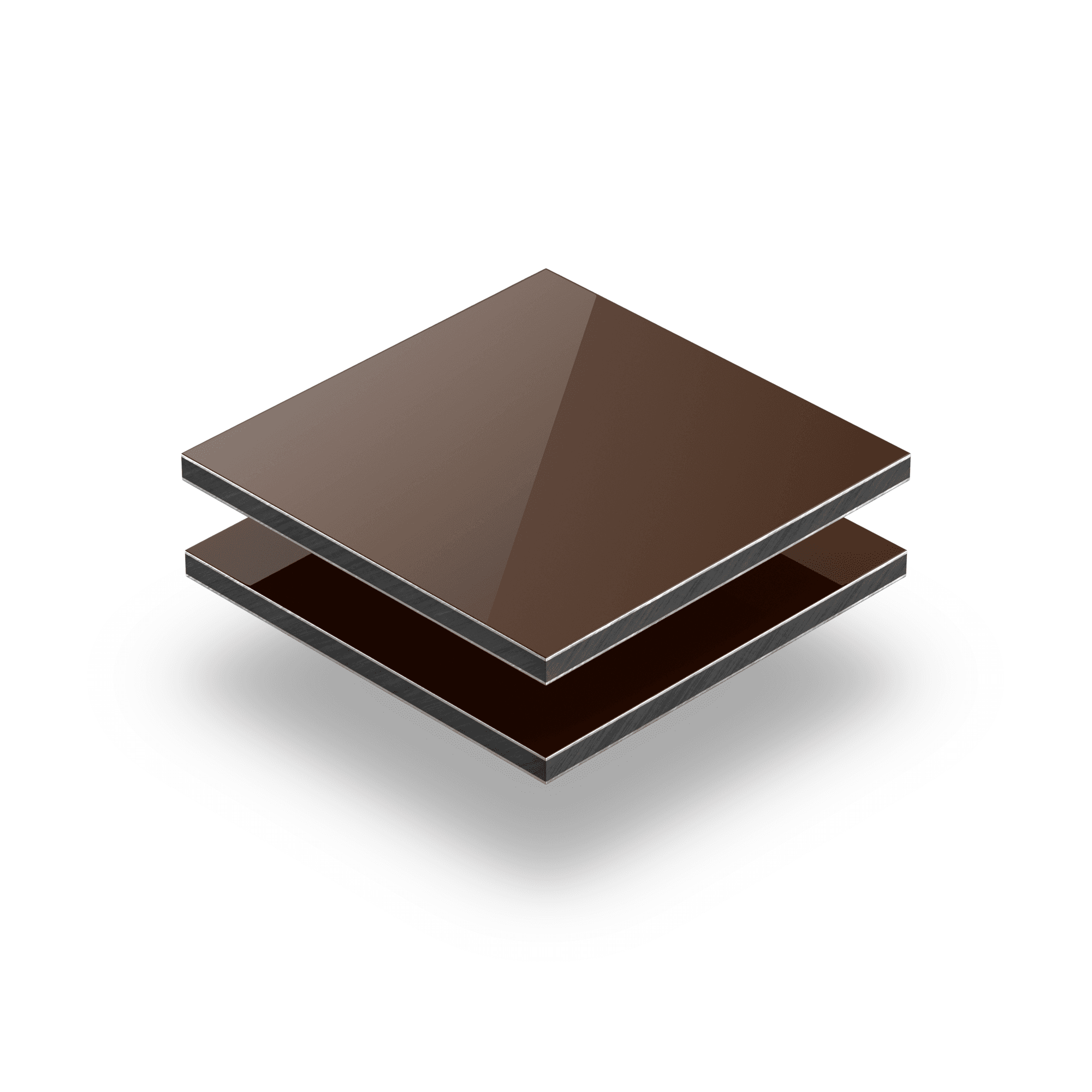 Brown aluminium composite panel RAL 8011