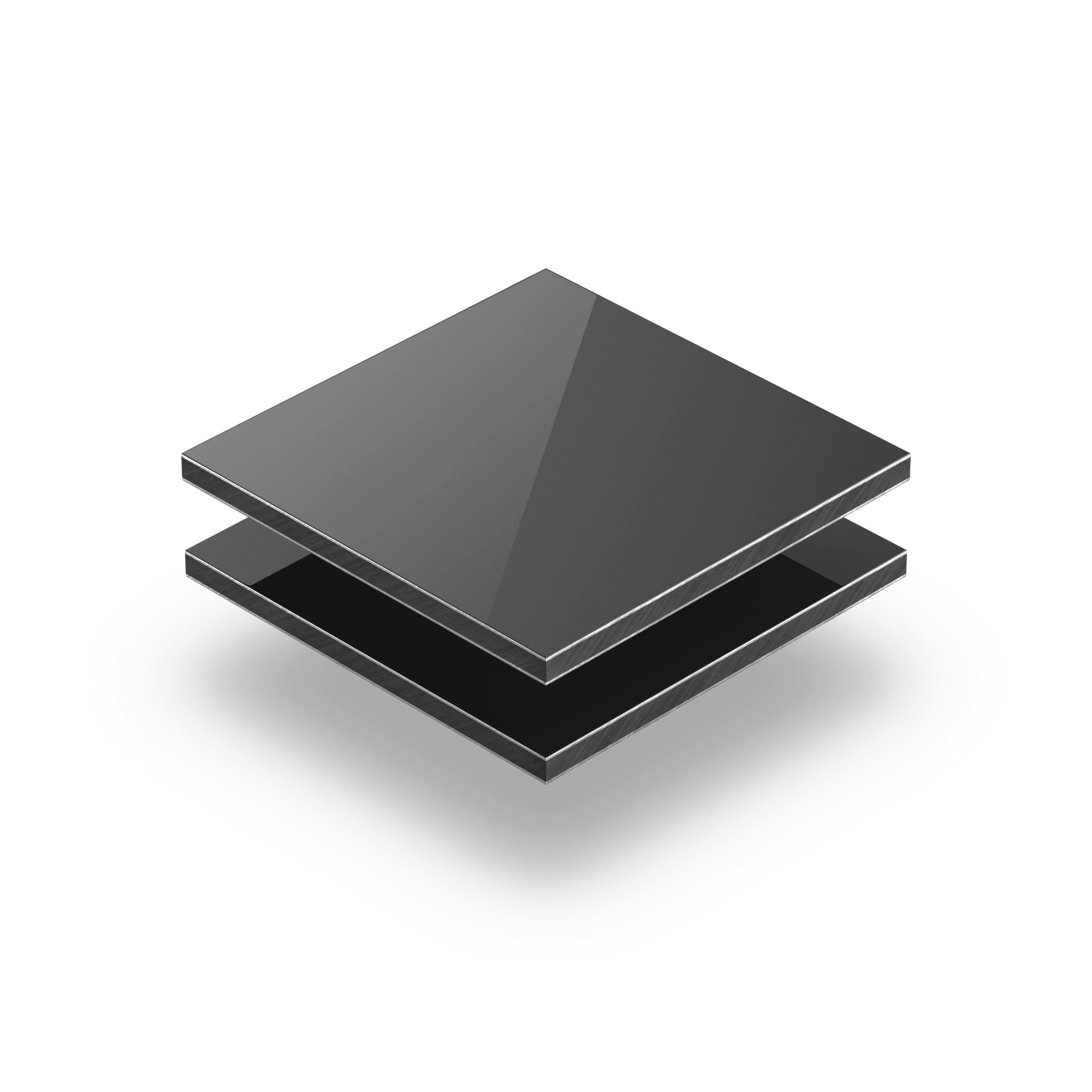 Grey aluminium composite panel RAL 7016