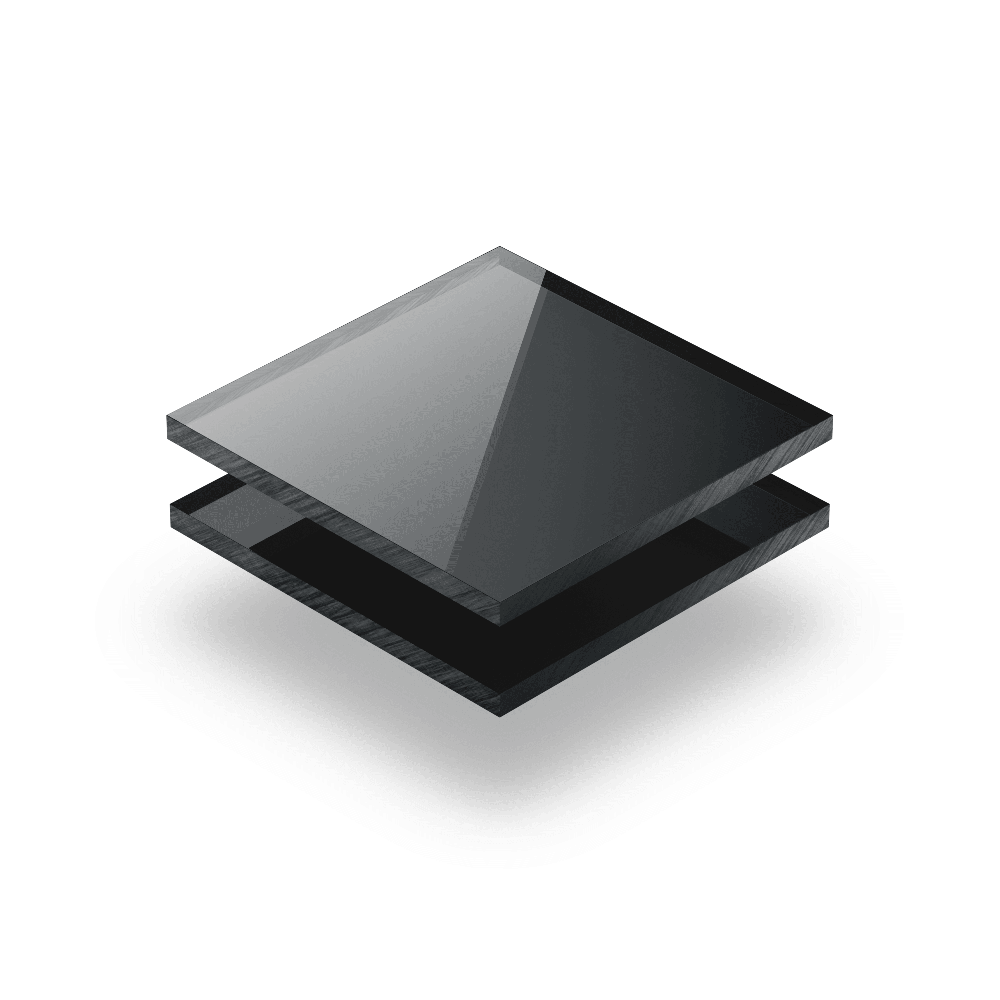 Mirrored acrylic sheet anthracite 3 mm