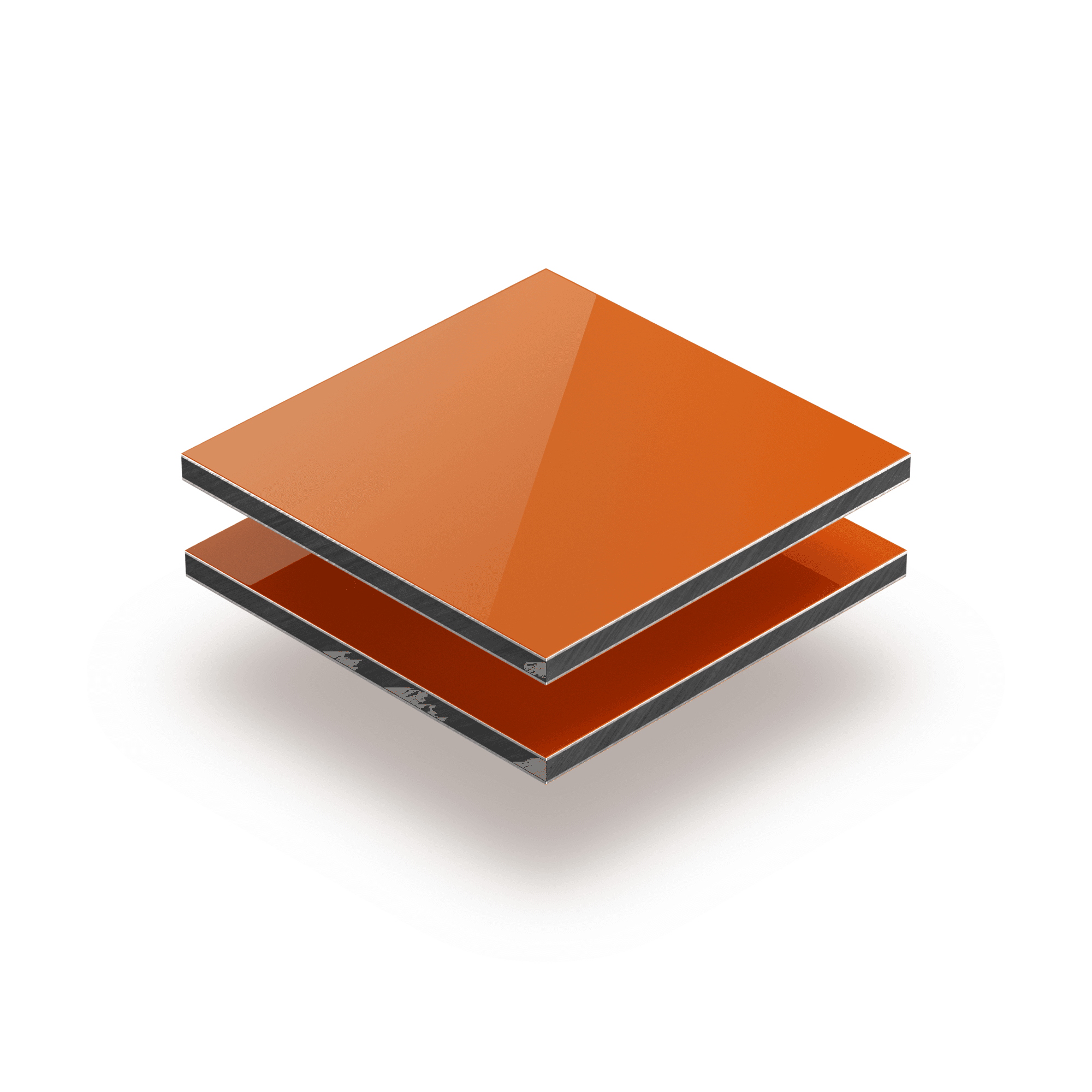 Orange aluminium composite panel RAL 2004