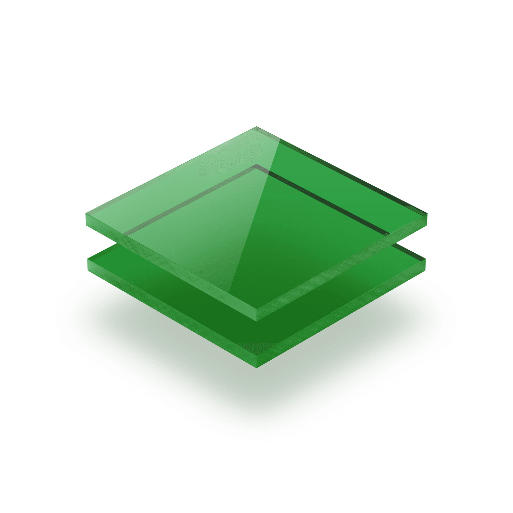Tinted acrylic sheet green 3 mm